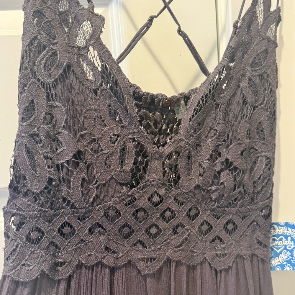 Free People Charcoal Lace Dress